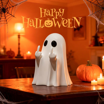 Halloween Ghost Figurine-Spooky & Cute Ghost Statue for Home, Desk, Party Decor | FunnyGhost Halloween Decor Indoor White Chgfs Ghost